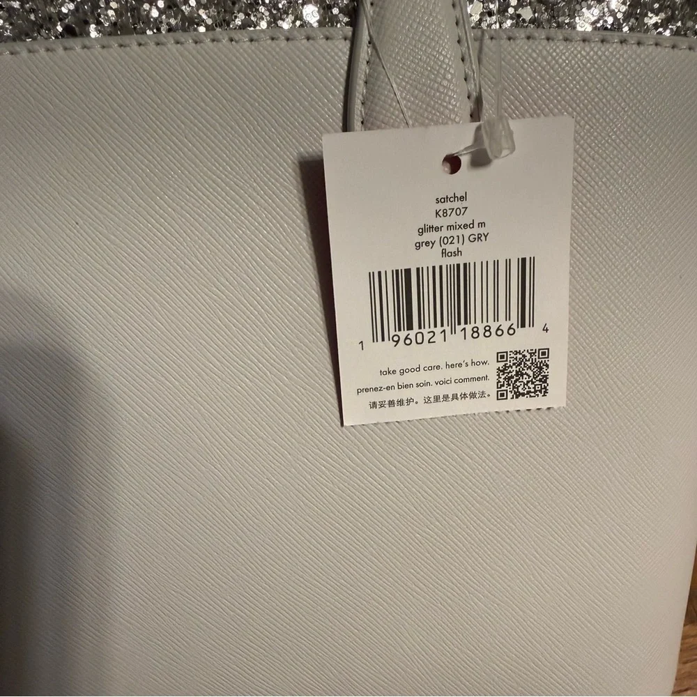 NEW Kate Spade New York Flash Glitter Satchel Faux Leather Crossbody